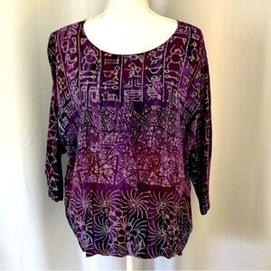 Vintage Boho Dolman 3/4 Sleeve Top